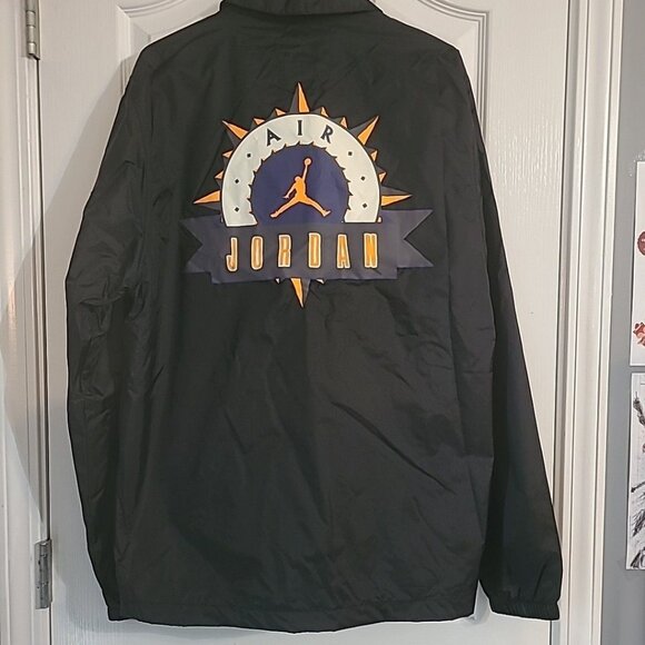 Nike Air Jordan Flight MVP Men's Size Medium Full Zip Black Jacket FD7423-010 - Picture 3 of 6